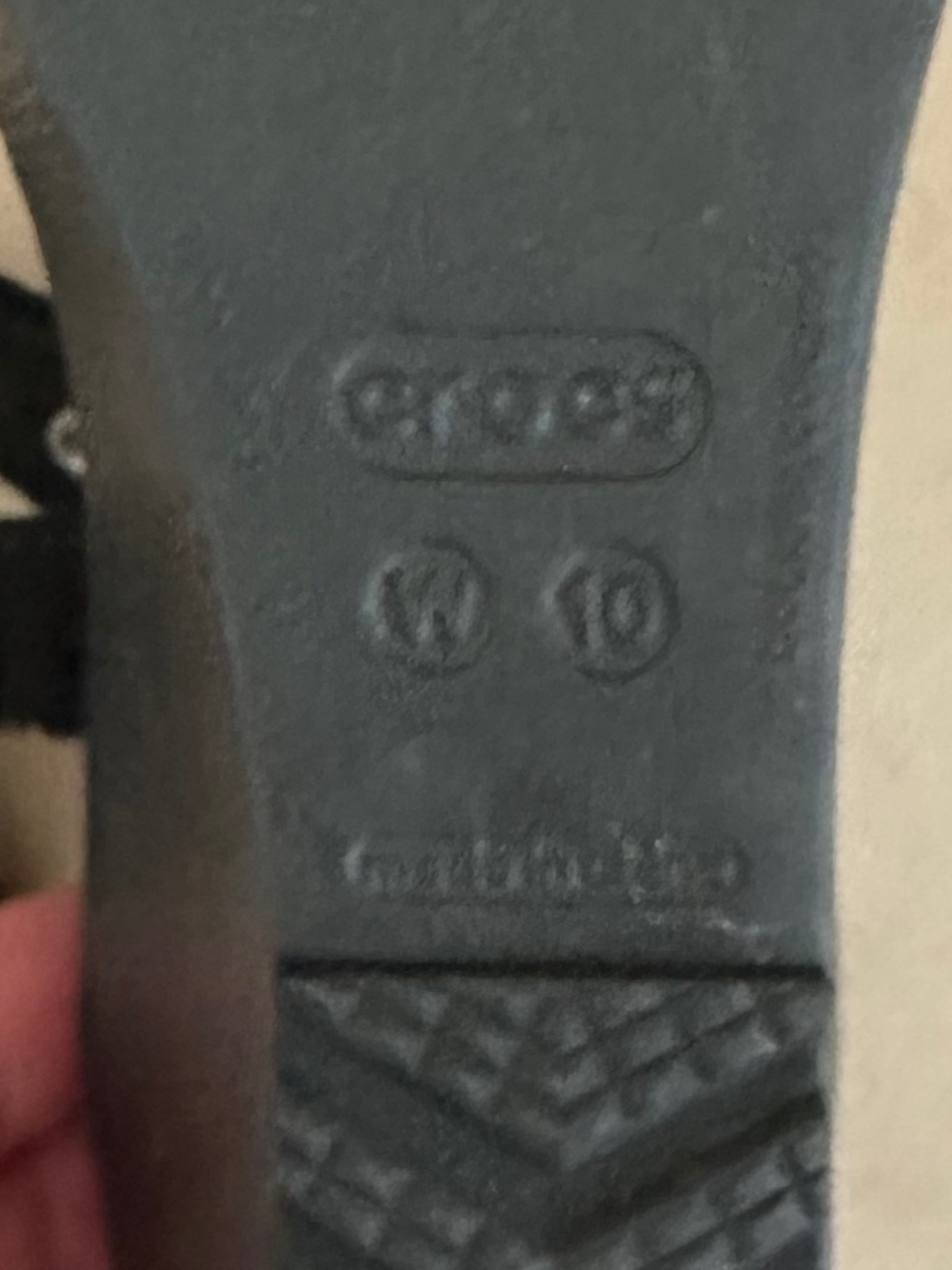 CROCS Hanalei Canvas Wedge Sandals Black 10 Lightweight Comfy Casual Summer - Picture 9 of 10